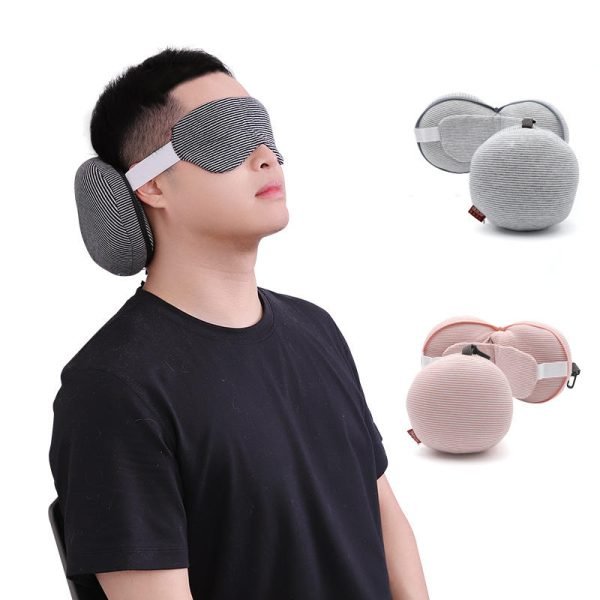 Neck Support Head Pillow with Eye Sleeping Mask