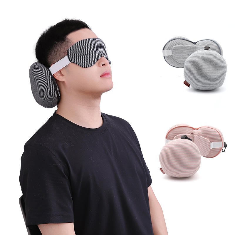H9f7888888505478481c41afc2d63e8341 Neck Support Head Pillow with Eye Sleeping Mask - Image 1