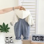 Denim Overalls Set 2-Piece Kids Outfit with Shirt & Jeans Stylish - Image 4