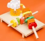 Adorable Hamburg Themed Mini Building Blocks - Fun Food Ornaments for Girls' Playtime - Image 3